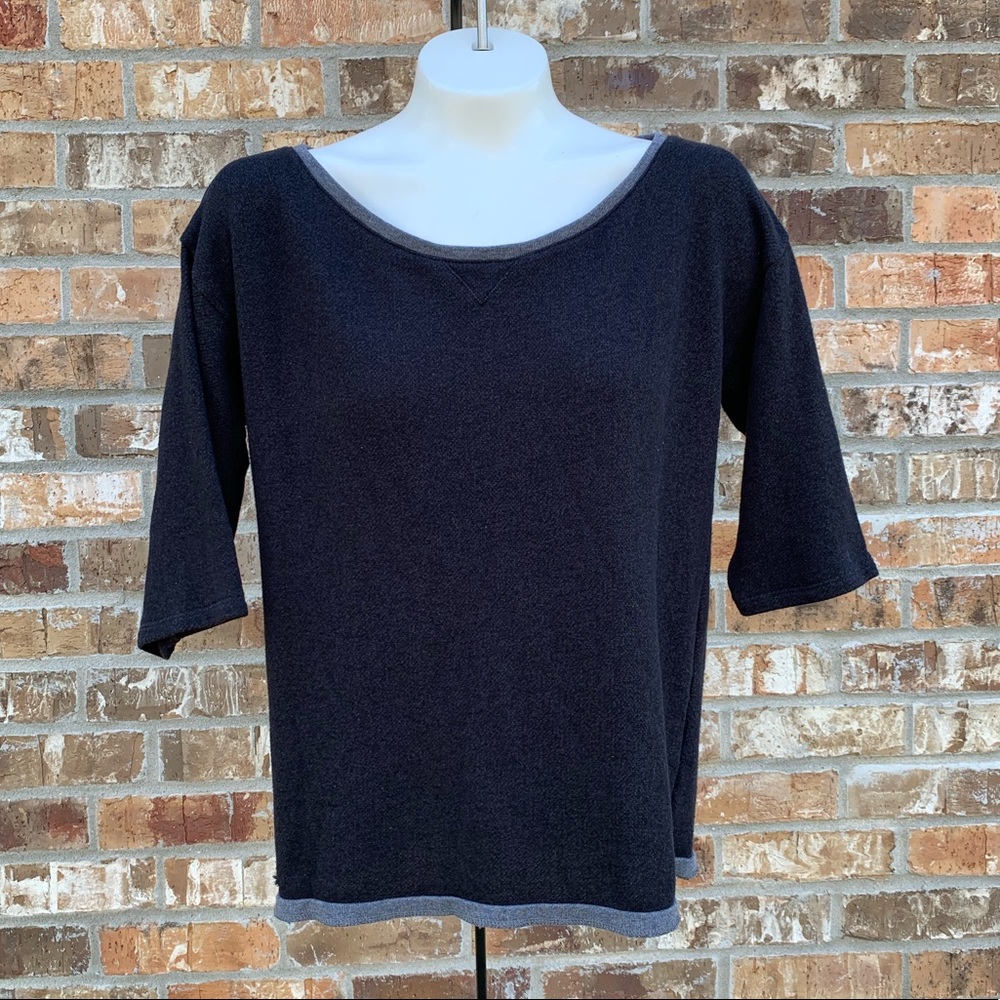 LACOSTE 3/4 Sleeves Crew Neck Pullover Sweater